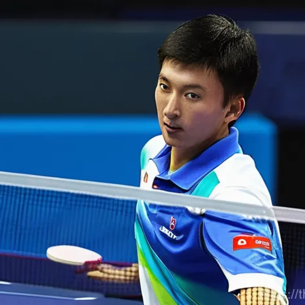 탁구 공 구매 시 주의점 - **Prompt 1: Precision and Control with a High-Quality Ball**
"A male table tennis player, approx...