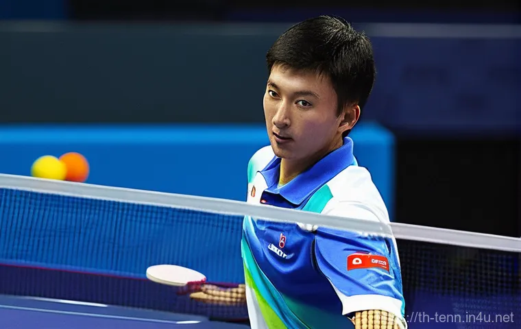 탁구 공 구매 시 주의점 - **Prompt 1: Precision and Control with a High-Quality Ball**
    "A male table tennis player, approx...